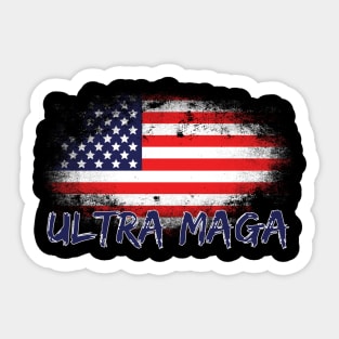 Ultra Maga America Flag Sticker